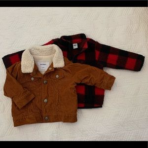Old Navy 12 month plaid and corduroy jacket